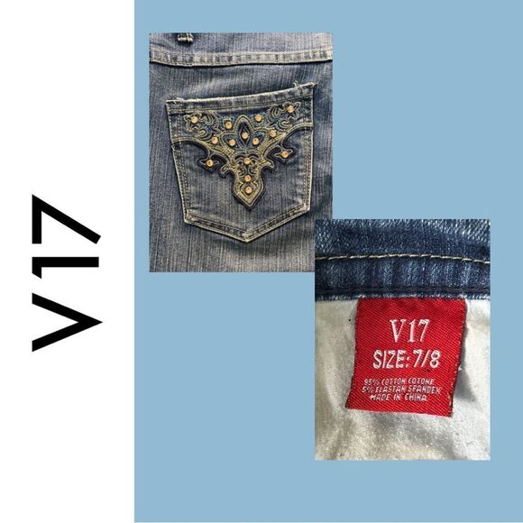 V17 Women’s Bootcut Embellished Jeans - Size 7/8 - Picture 3 of 3